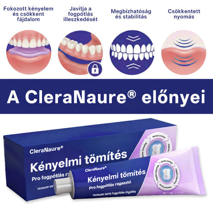 💎💎💎  KORLÁTOZOTT KÜLÖNLEGES AJÁNLAT 🔥 CleraNaure® Comfort Seal Pro Fogsor Ragasztó 🦷💜 FDA Tanúsítvánnyal🦷🦷