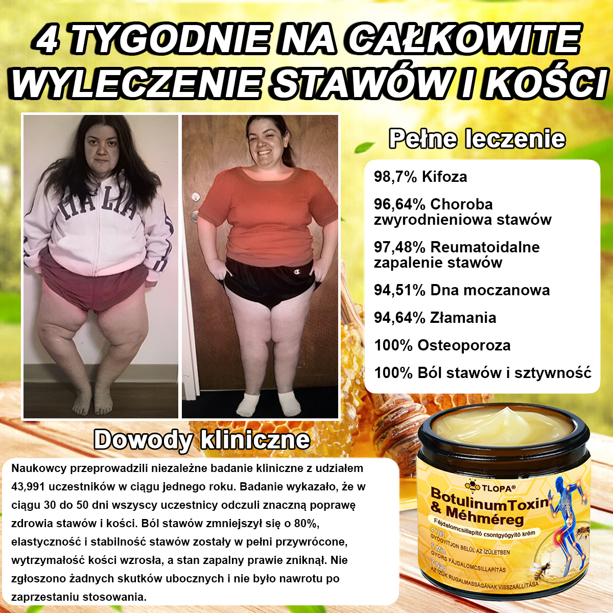 🔥Legkelendőbb丨TLOPA® Botulinum Toxin és Méhméreg Fájdalomcsillapító Csontgyógyító Krém🐝 🔥(Kifejezetten időseknek & ortopéd szakorvosok ajánlásával)🦴